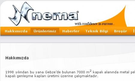 Nema Makine Web Sitesi